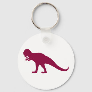 Maroon Dinosaur Nyckelring