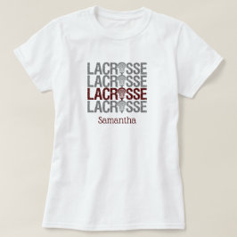 Maroon Distress Lacrosse Ord T Shirt