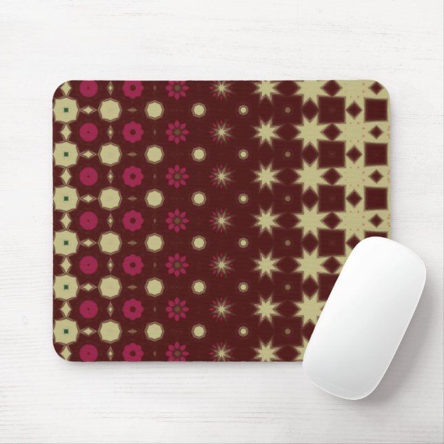 Maroon Floral mouse pad Musmatta (Med mus)