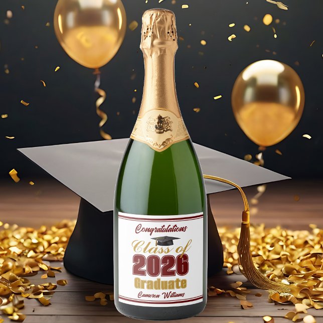 Maroon Gold Class of 2026 Custom Graduation Party (Skapare uppladdad)