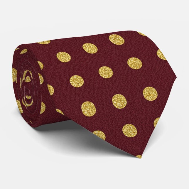 Maroon & Gold Polka Dot Slips (Rullad)
