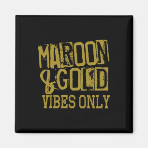 Maroon Gold Vibes Only Matchdagströja Hög Mellan S Magnet