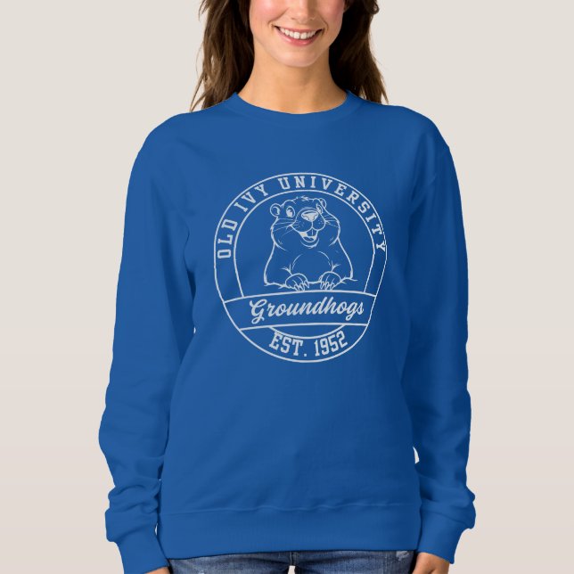 Maroon Groundhogs Dark Sweatshirt - Women's T Shirt (Framsida)