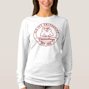 Maroon Groundhogs Long Sleeve T-shirt - Dam