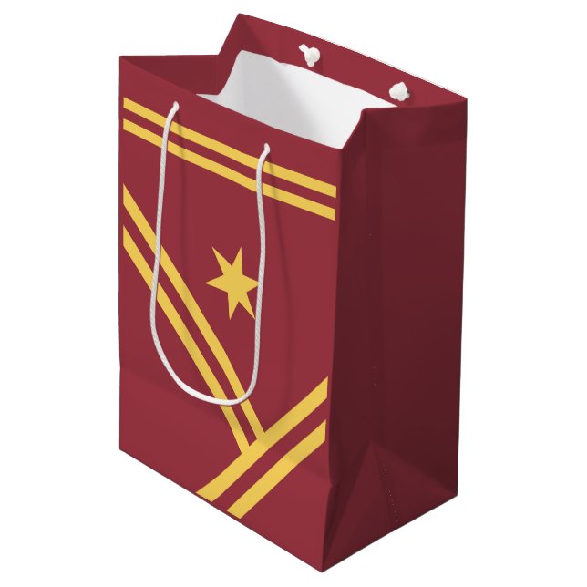 Maroon Guld Diagonal Rand Star Modern Graphic (Framsidan Vinklad)