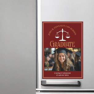 Maroon Guld Law School Studenten Photo Magnet