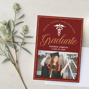 Maroon Guld Medical School Photo Studenten Meddelande