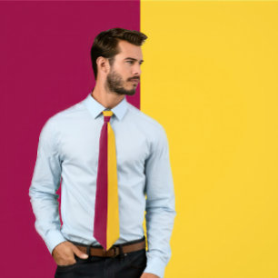 Maroon & Guld Split Färg Slips