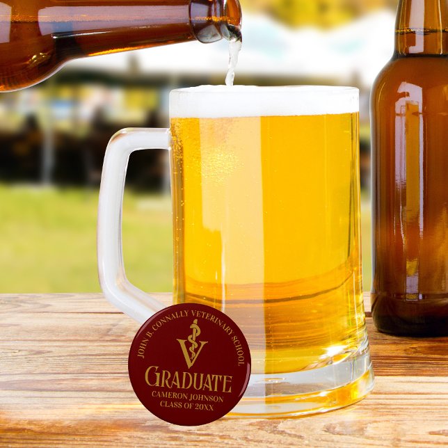 Maroon Guld Veterinary School Studentfest Flasköppnare (Skapare uppladdad)