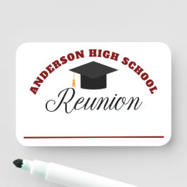 Maroon High School Reunion Personlig Namn bricka Namnbricka