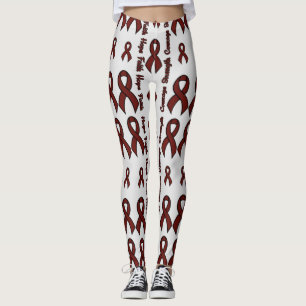 Maroon Hope Faith Strength Courage ...APS Leggings