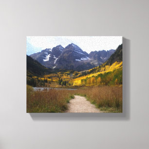 Maroon Klockor Colorado Souvenir Canvastryck