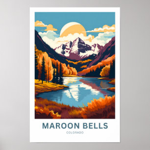 Maroon Klockor Colorado Travel Skriv ut Poster