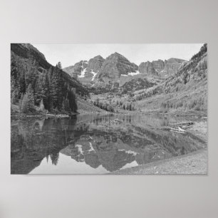 Maroon Klockor på hösten, Colorado B/W Poster