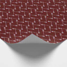 Maroon Lacrosse White Sticks Patterned Presentpapper