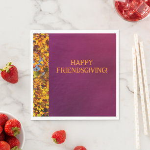 Maroon Löv Thanksgiving Friendsgiving Pappersservett