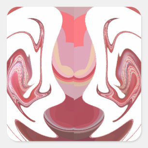 Maroon Majesty: Rustic Radiance Textured African Fyrkantigt Klistermärke