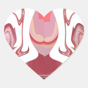 Maroon Majesty: Rustic Radiance Textured African Hjärtformat Klistermärke