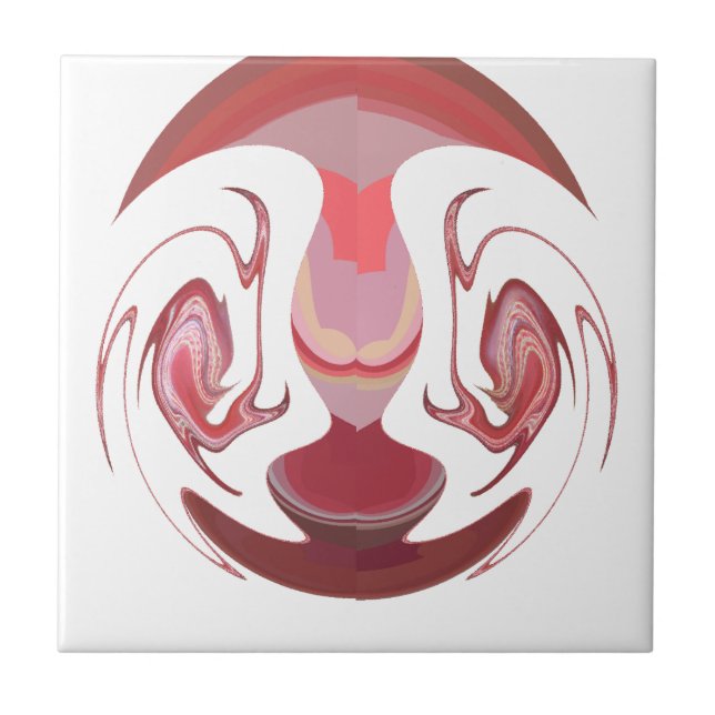 Maroon Majesty: Rustic Radiance Textured African Kakelplatta (Framsidan)