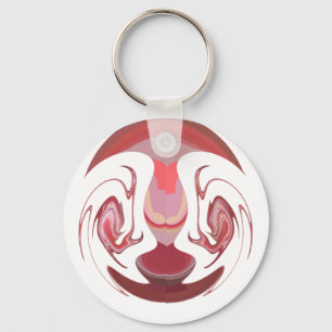 Maroon Majesty: Rustic Radiance Textured African Nyckelring