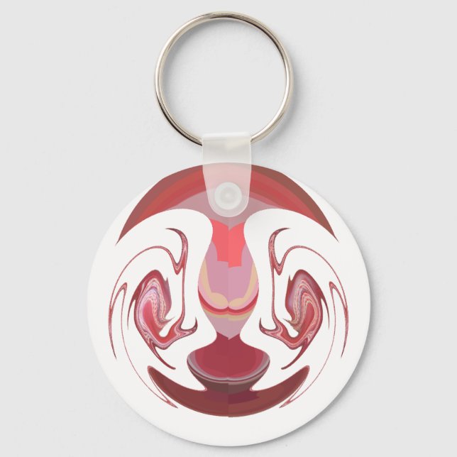 Maroon Majesty: Rustic Radiance Textured African Nyckelring (Framsida)