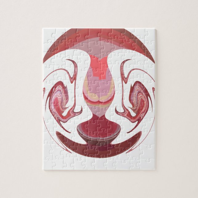 Maroon Majesty: Rustic Radiance Textured African Pussel (Vertikal)