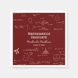 Maroon Matematik Examenklass för Examen Pappersservett