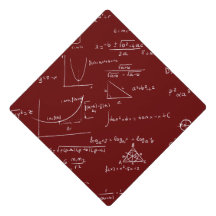 Maroon Math Equations Formulas Graduation
