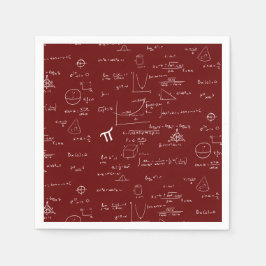 Maroon Math Equations Graphics Studenten Pappersservett