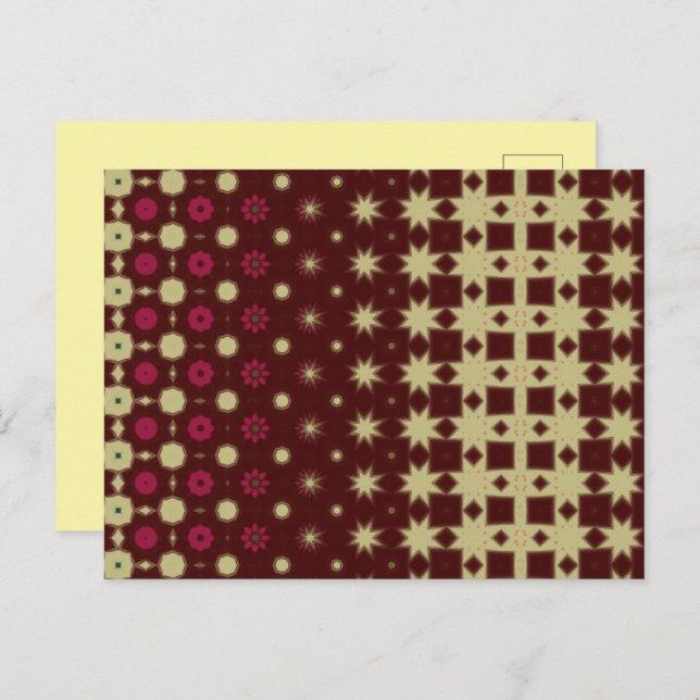 Maroon Modern Thank You Card Vykort (Fram/baksida)