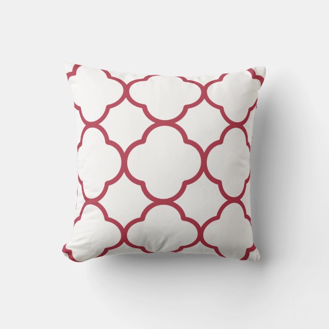Maroon Moroccon Design Kudde (Framsida)