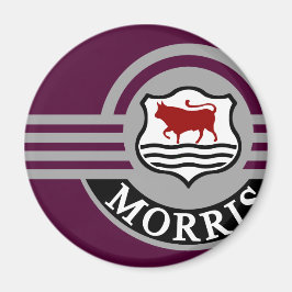 Maroon Morris Minor Fridge Magnet