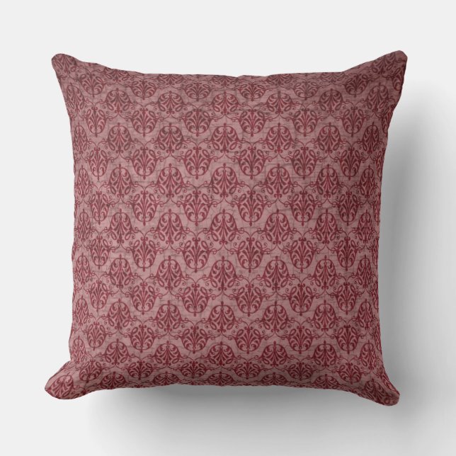 Maroon och Mauve Victorian Pillow Kudde (Framsida)