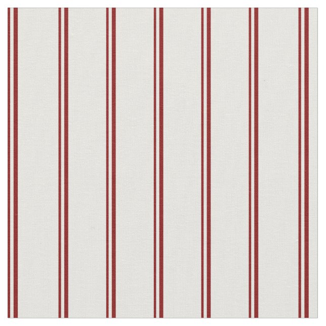 Maroon och Mint Cream Färgad Linjer Tyg (Närbild)