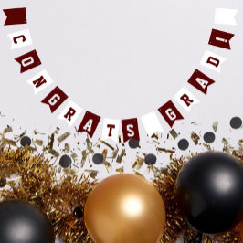 Maroon och White School Färg Studenten Vimplar