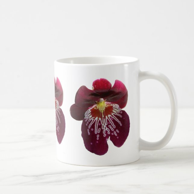 Maroon Orchids II Elegant Blomma Kaffemugg (Höger)