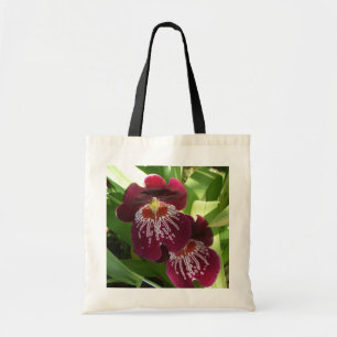 Maroon Orchids II Elegant Blommigt Tygkasse