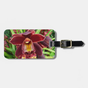 Maroon Orchids Jag vackra Red Blommigt Bagagebricka