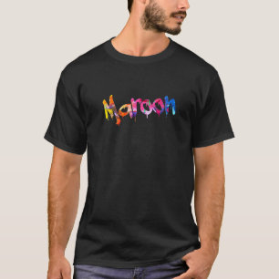 Maroon Paint-drivrutin för Music Fläkt T Shirt