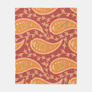 Maroon Paisley: Turkisk gurka Ornament. Fleecefilt