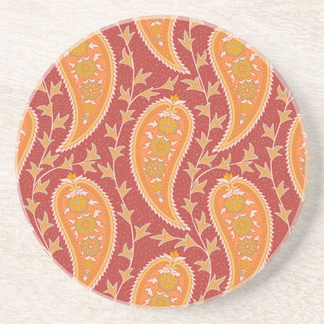 Maroon Paisley: Turkisk gurka Ornament. Underlägg (Framsidan)