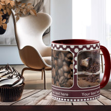 Maroon Personlig Photo Ram Coffee Mugg