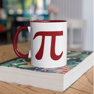 Maroon Pi Symbol Mugg
