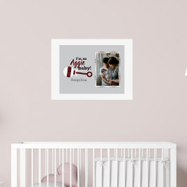 Maroon Play Aggie Baby Photo Poster