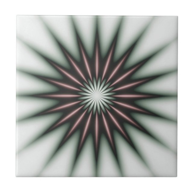 Maroon Radiant Mönster Kakelplatta (Framsidan)