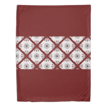 Maroon Red Retro Spiro Geometric Mönster
