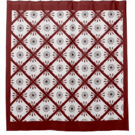 Maroon Red Retro Spiro Geometric Mönster Duvet Cov