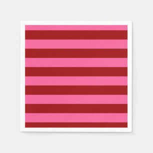 Maroon Red Rosa Rand Design Pappersservett