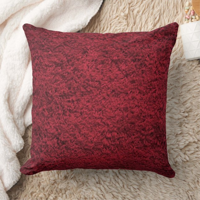 Maroon Red Wool Design modern Kudde (Filt)