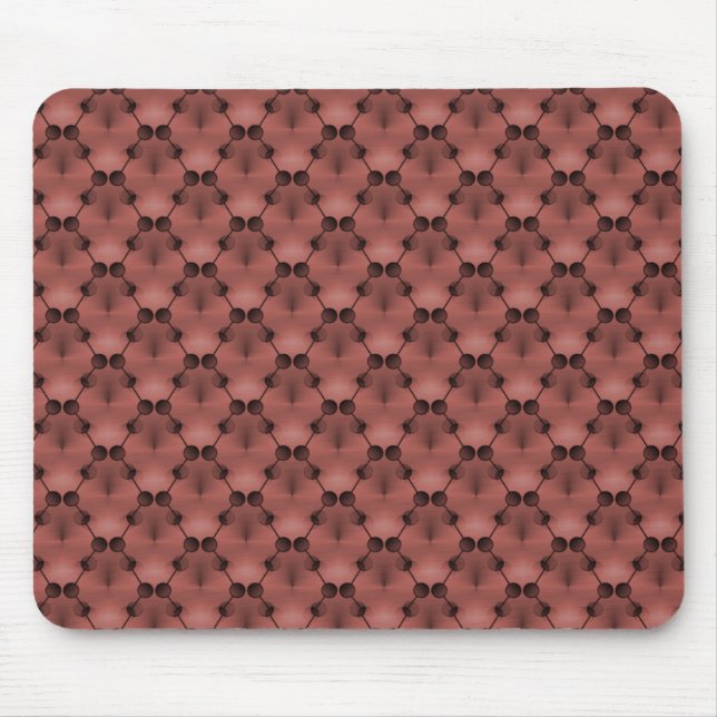 Maroon Retro Funk Circles Mousepad Musmatta (Framsidan)